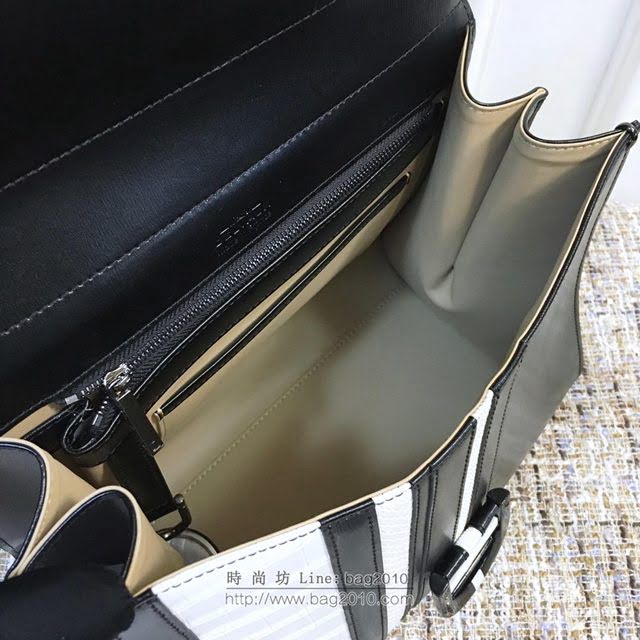 DELVAUX女包 Delvaux BL系列 黑色box皮 白色蜥蜴紋與鱷魚紋 德爾沃女手提包 Dv0028黑色動物紋  fcs1094